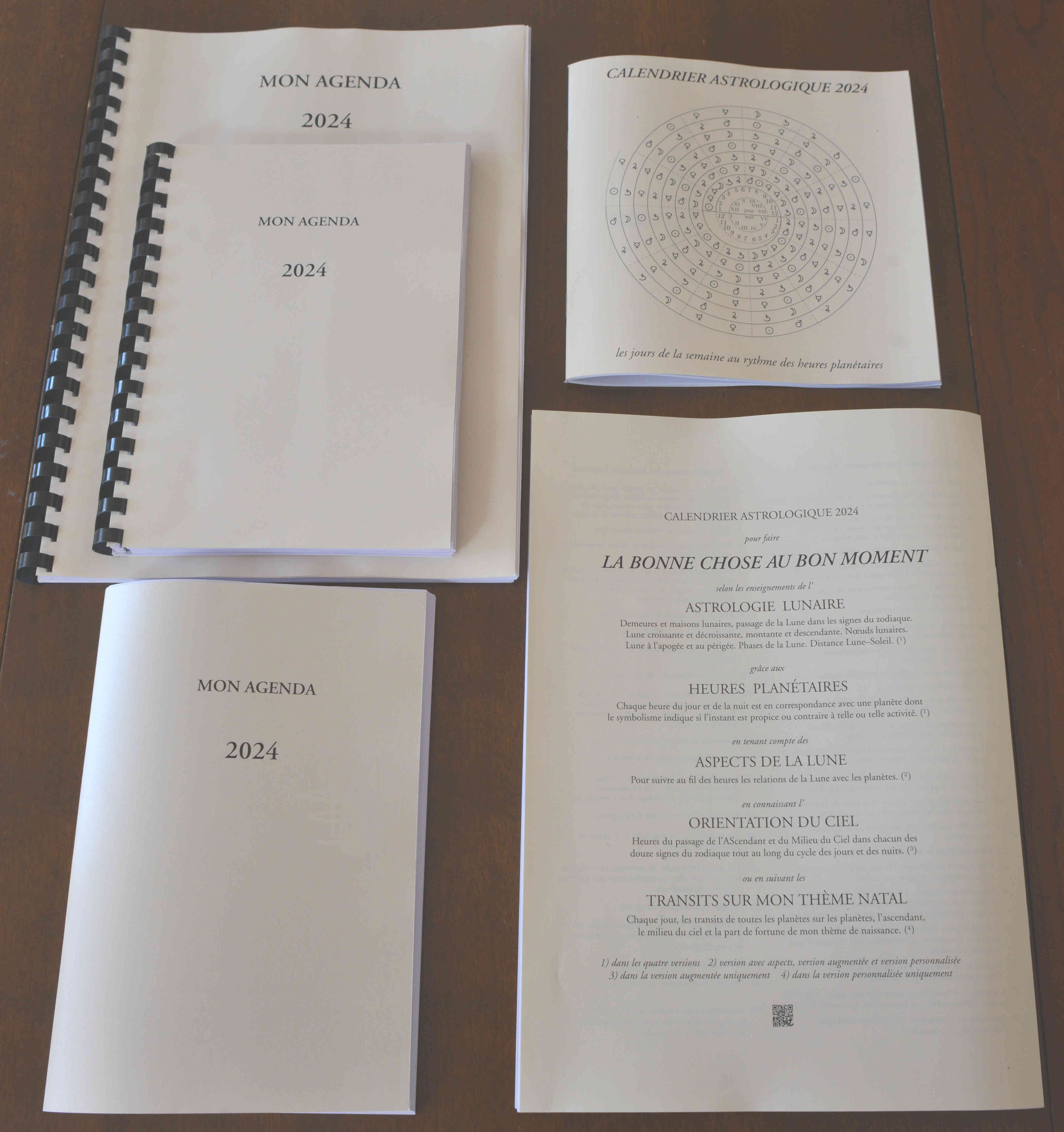 présentation des agendas et calendriers astrologiques de MC Astro