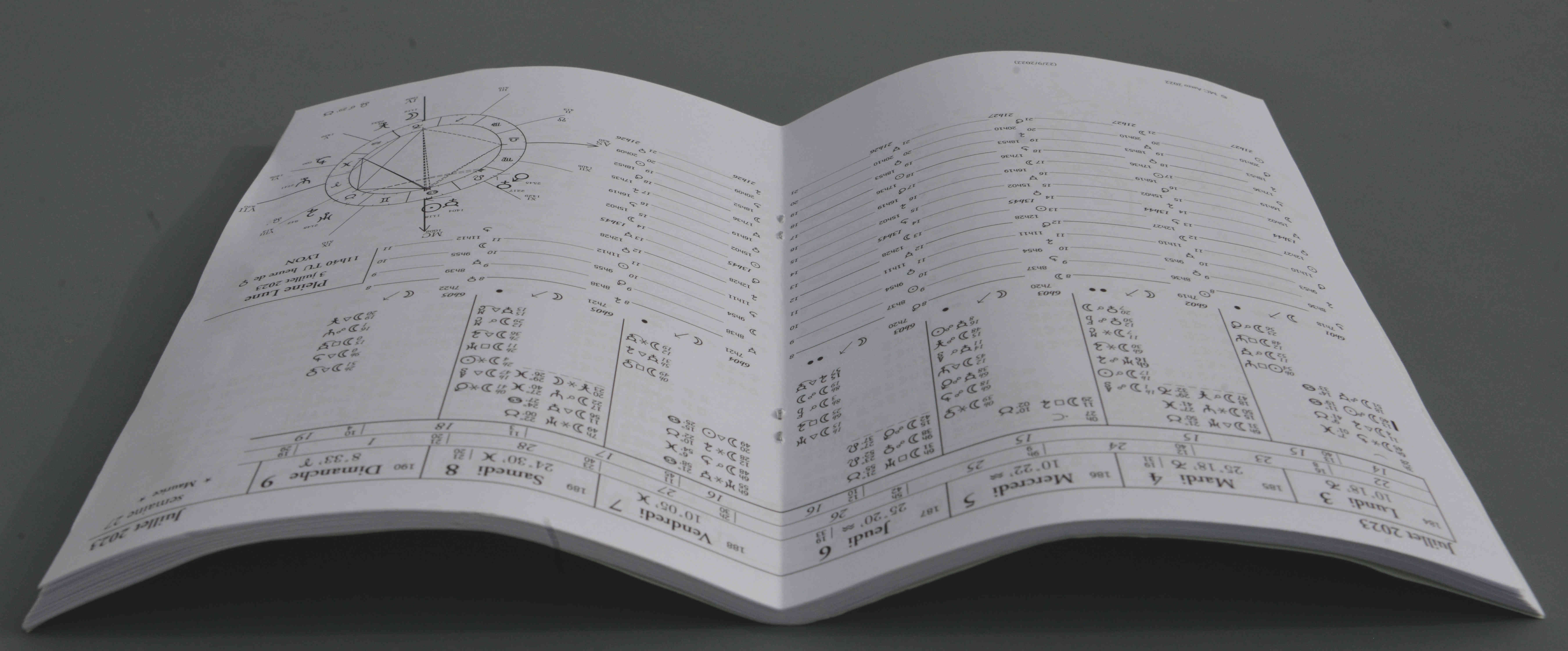 tranche de l'agenda astrologique essentiel
